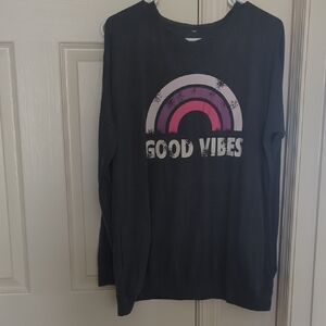 Good Vibes Women's Shirt - Black and Pink